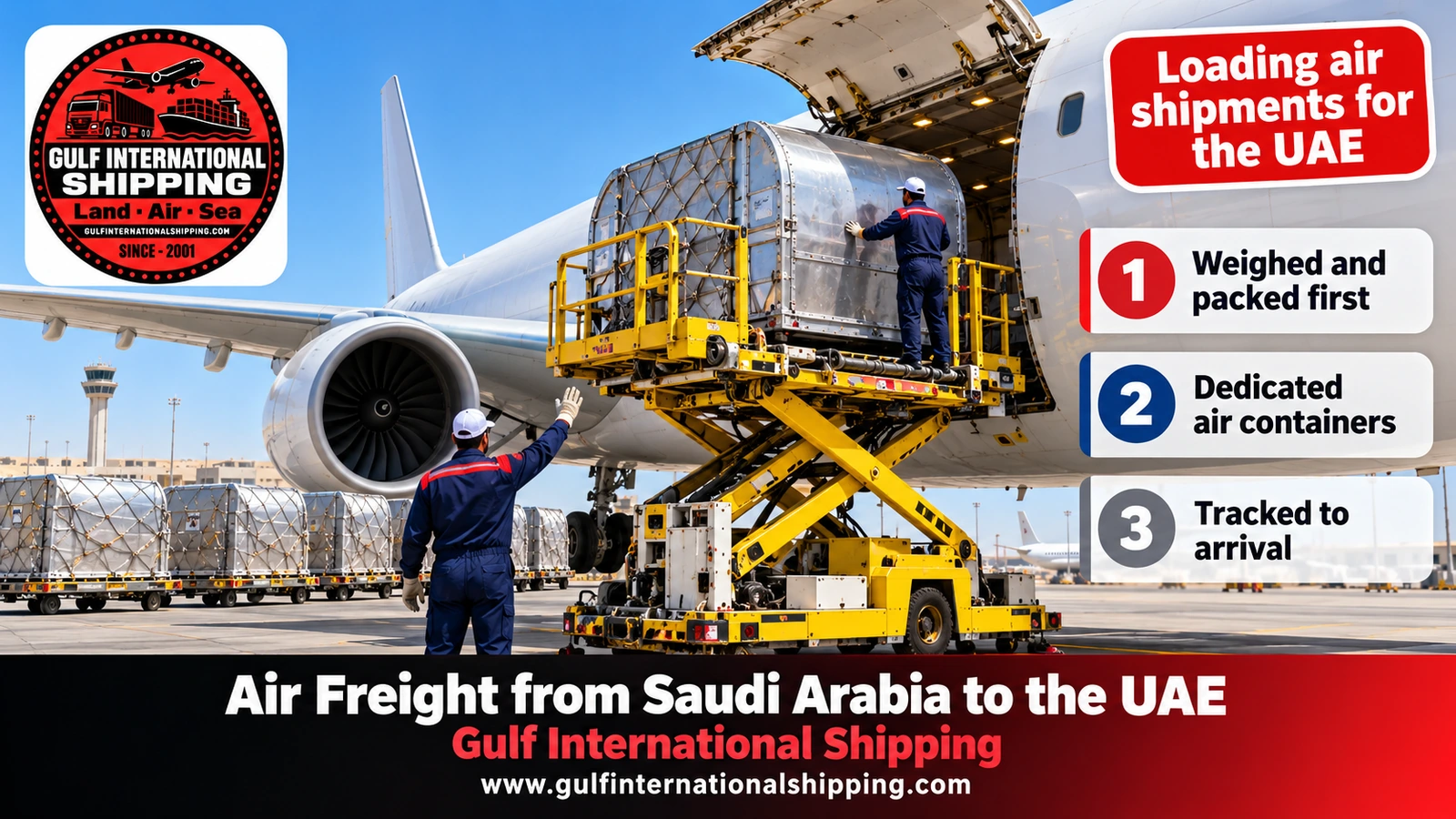 Loading air shipments for the UAE