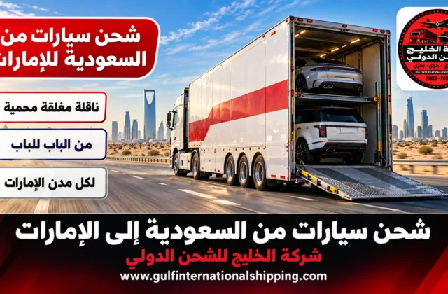 شحن سيارات من السعودية إلى الإمارات ناقلات مغلقة وسطحات حتى دبي