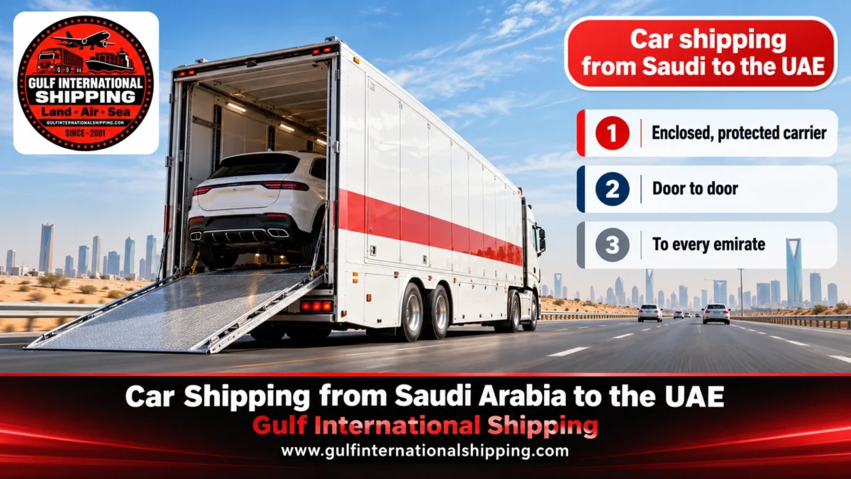 Car shipping from Saudi to the UAE