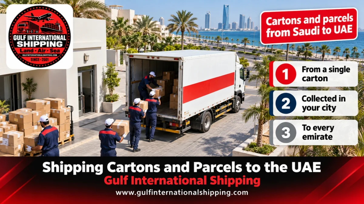Cartons and parcels from Saudi to UAE