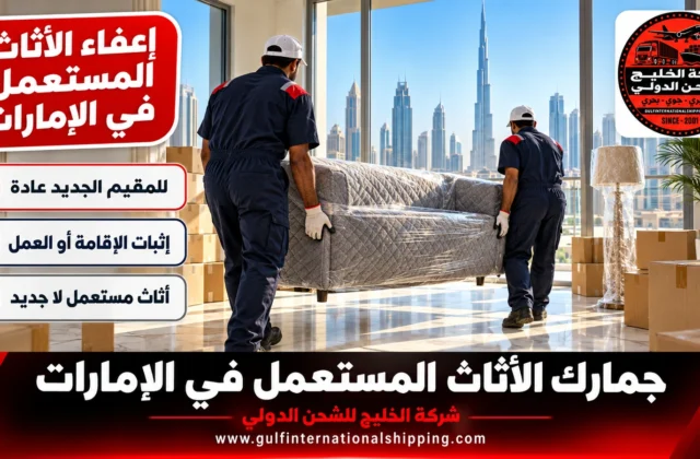 إعفاء الأثاث المستعمل في جمارك الإمارات ترحيل الأمتعة وشحن سيارات
