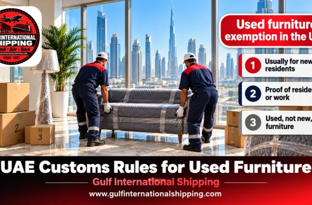 UAE Used Household Goods Customs Furniture Moving & Car Shipping