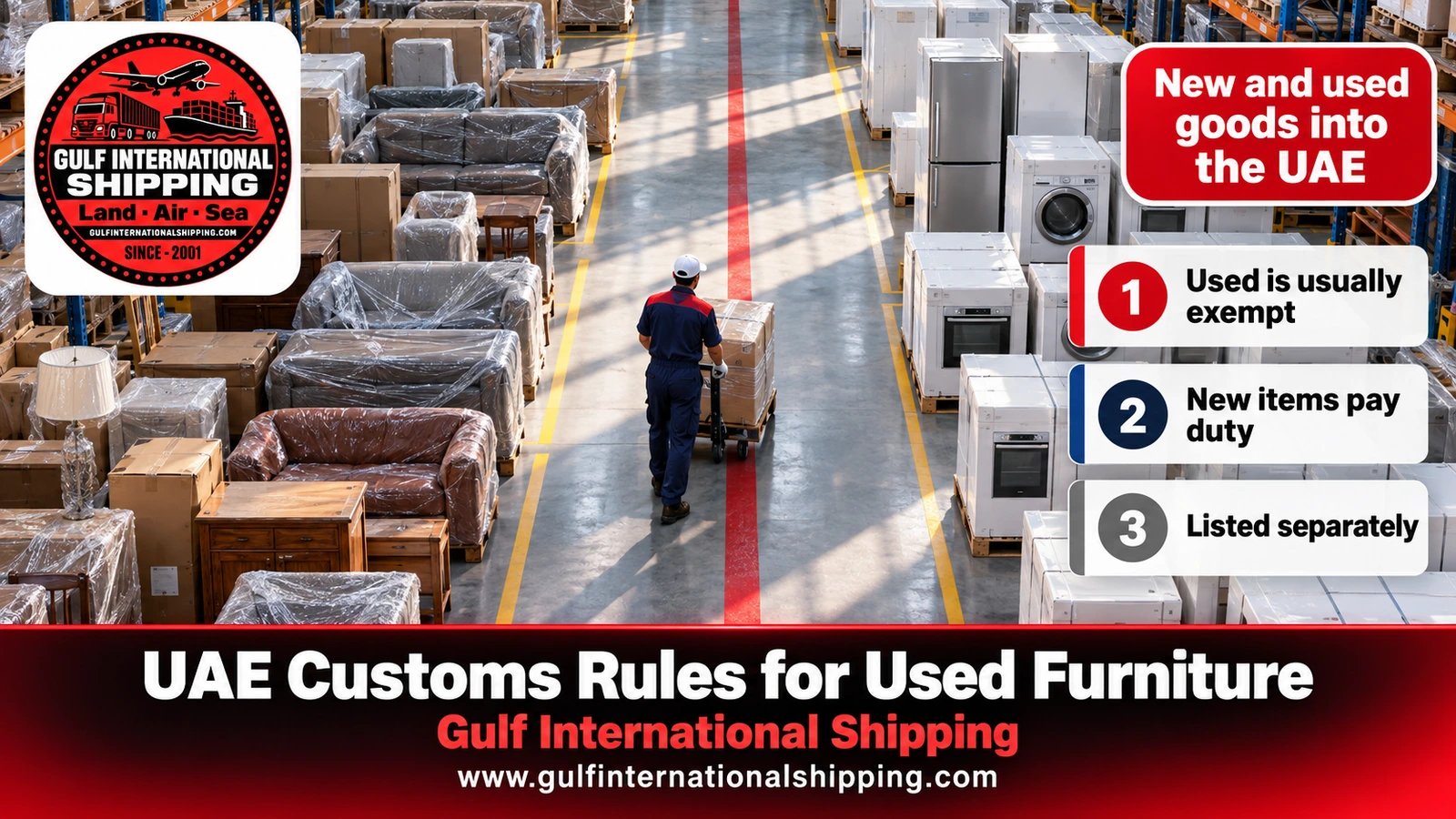 New and used goods into the UAE