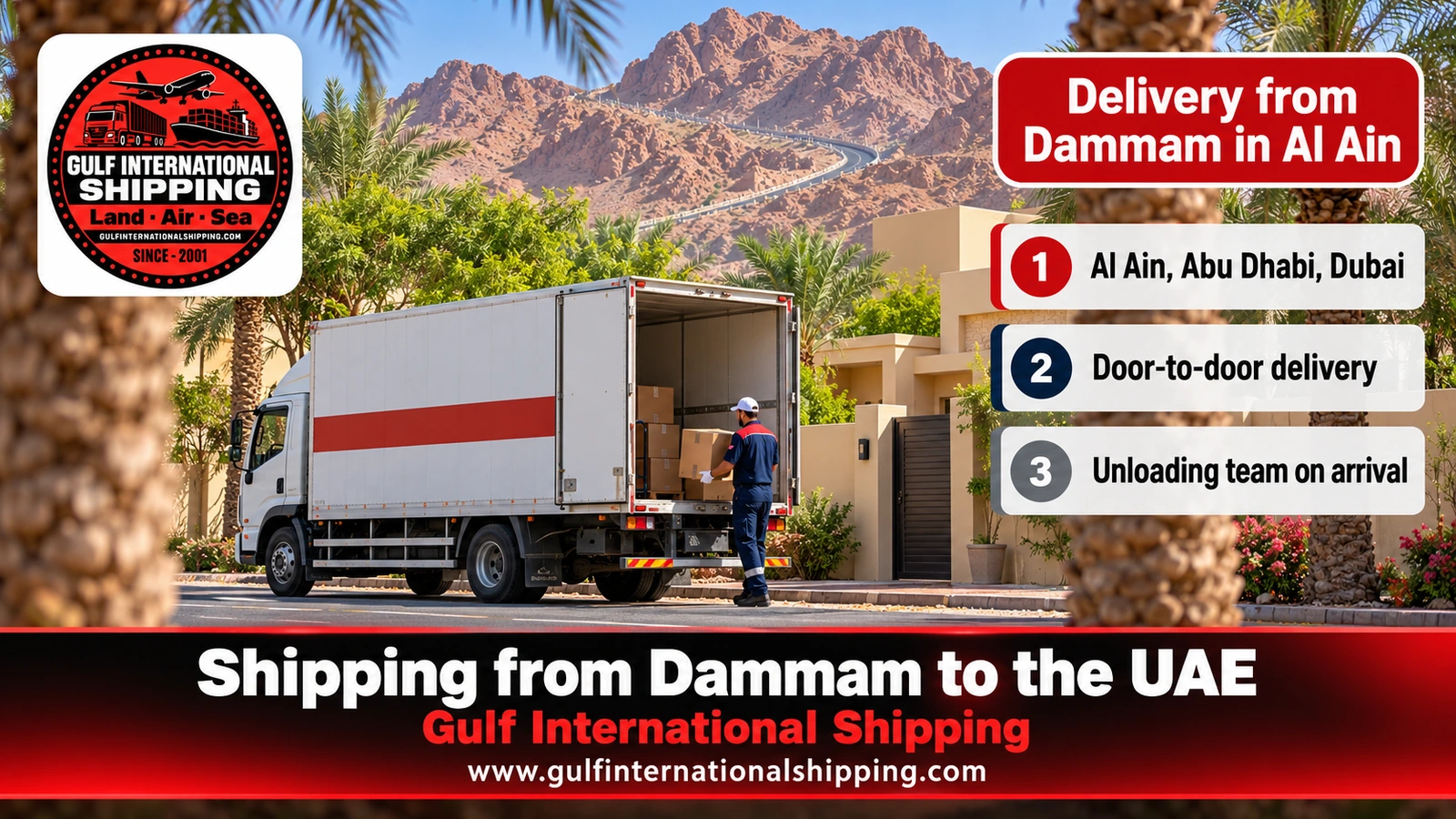 Delivery from Dammam in Al Ain