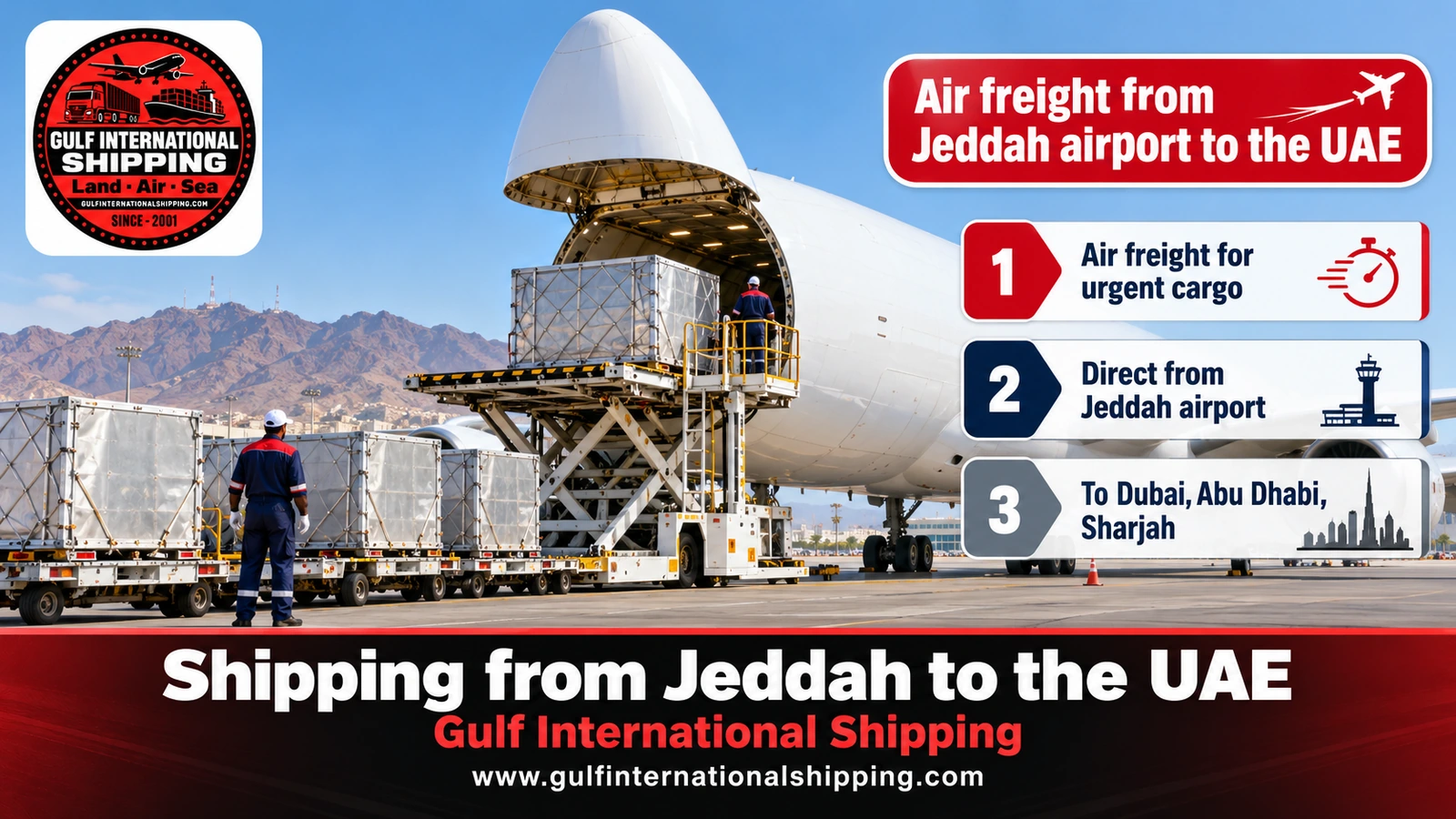 Air freight from Jeddah airport to the UAE