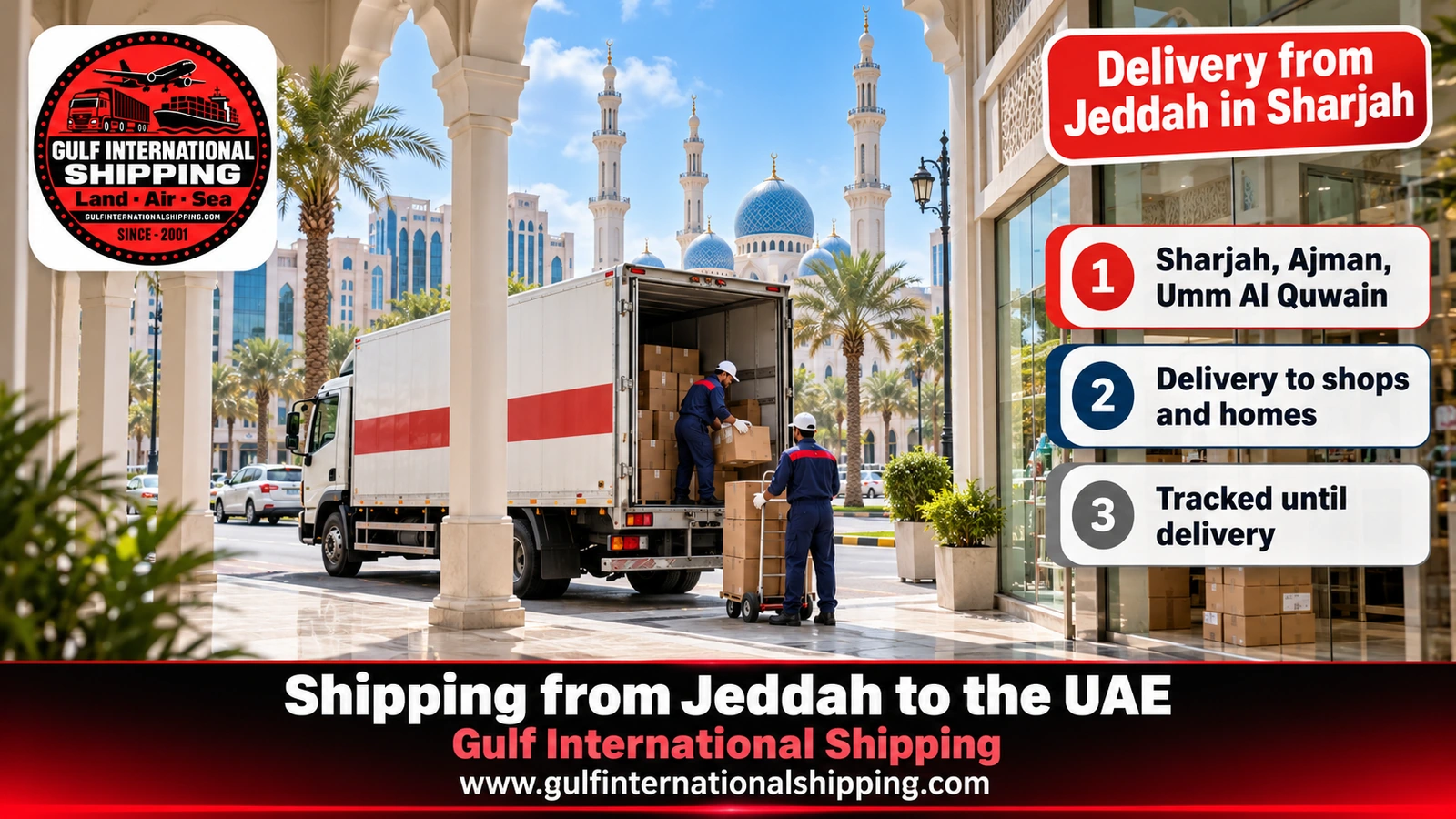 Delivery from Jeddah in Sharjah