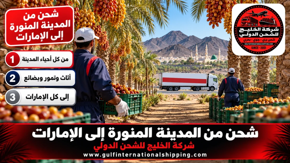 شحن من المدينة المنورة إلى الإمارات