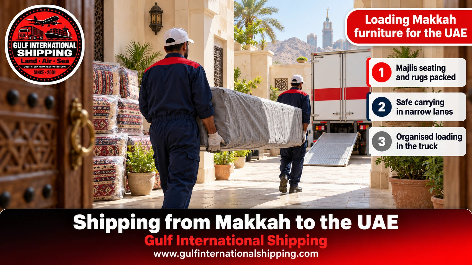 Loading Makkah furniture for the UAE