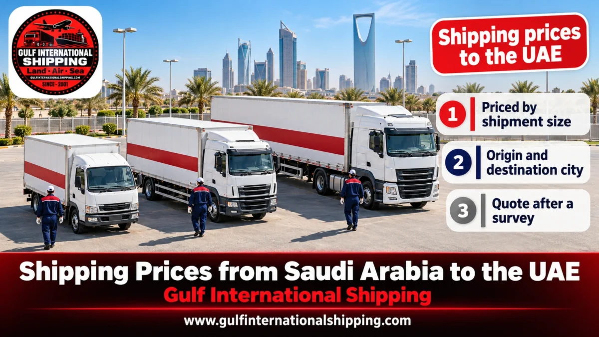 Shipping prices to the UAE