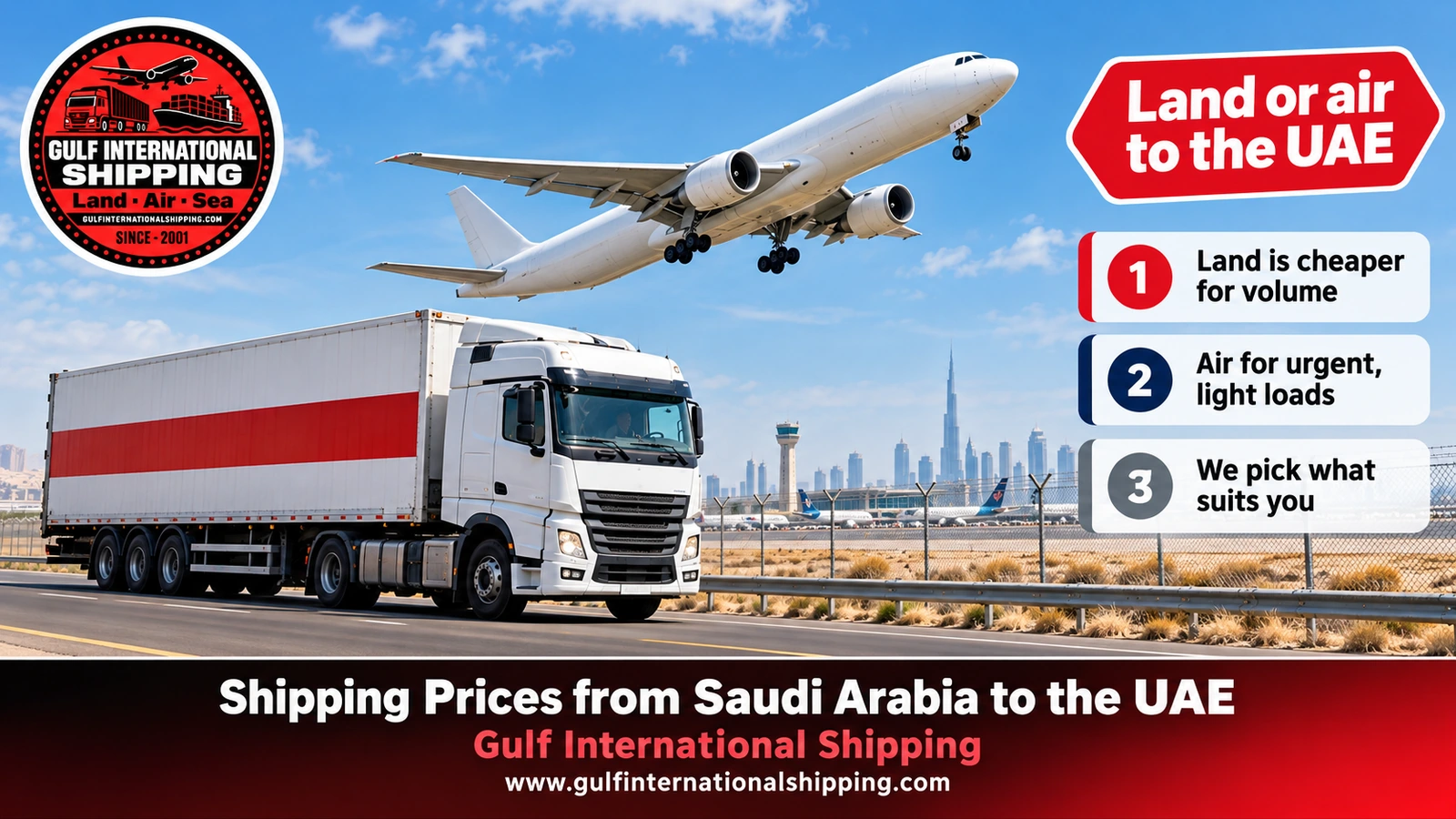 Land or air to the UAE