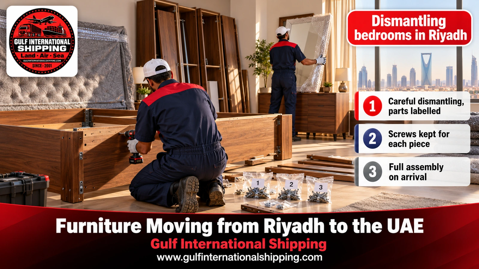 Dismantling bedrooms in Riyadh