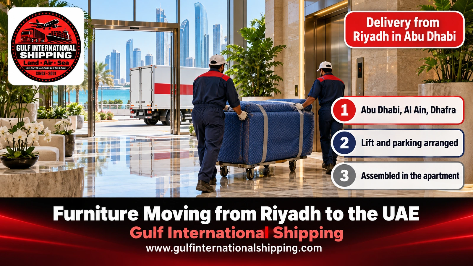 Delivery from Riyadh in Abu Dhabi
