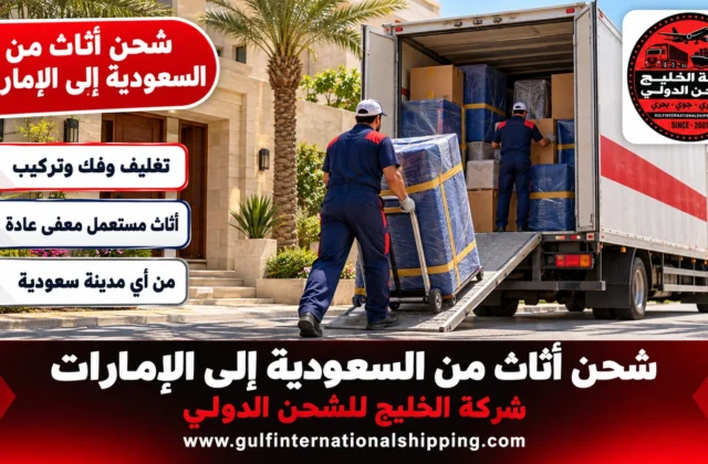 شحن أثاث من السعودية إلى الإمارات نقل منزلي متكامل وشحن سيارات