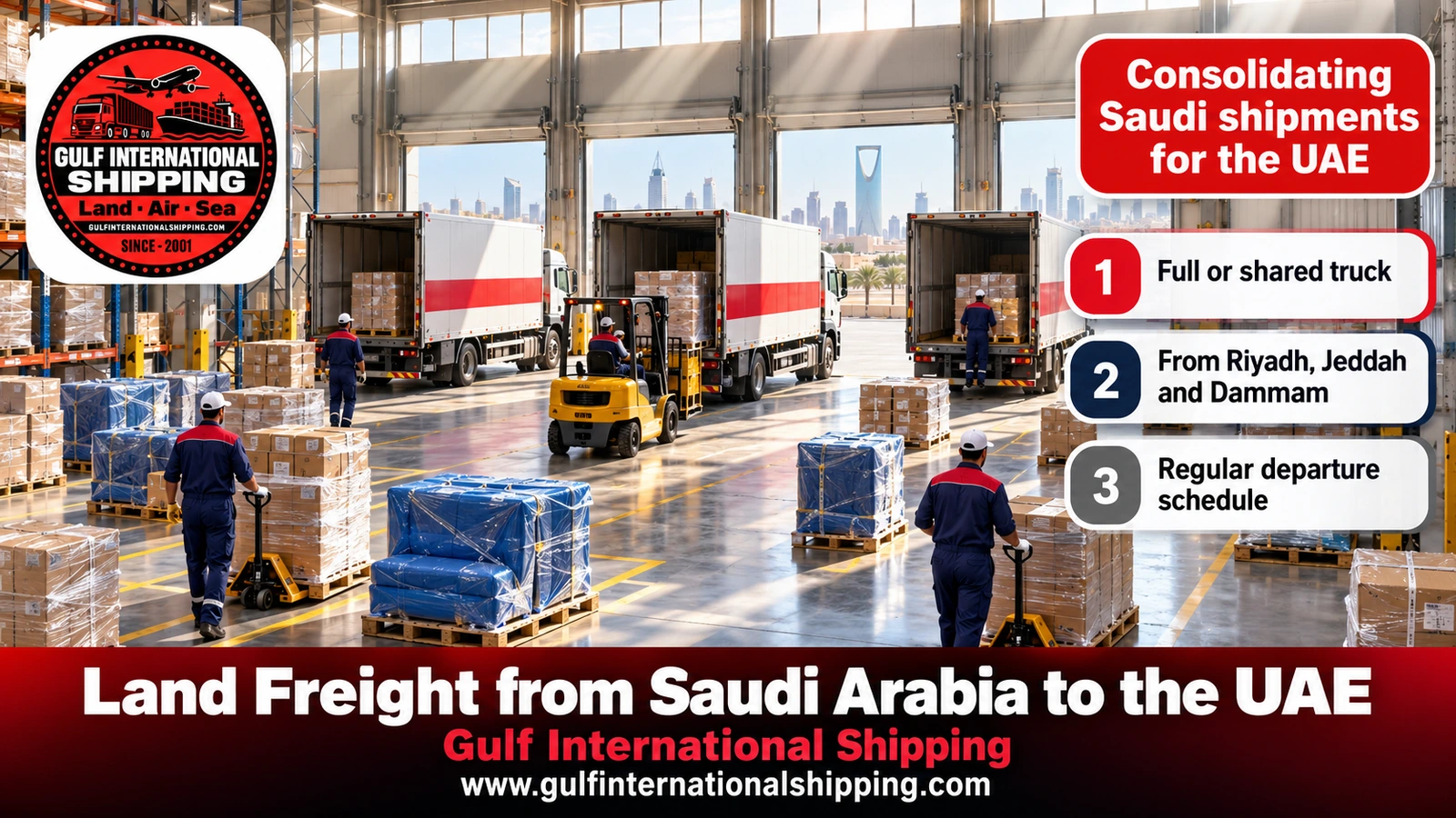 Consolidating Saudi shipments for the UAE