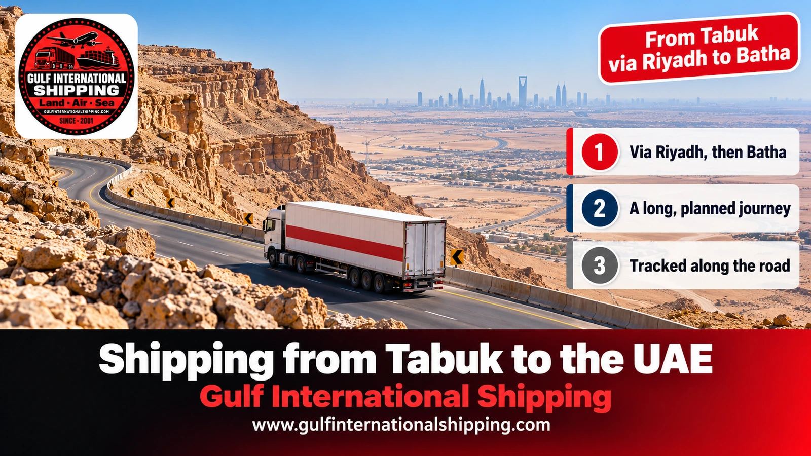 From Tabuk via Riyadh to Batha