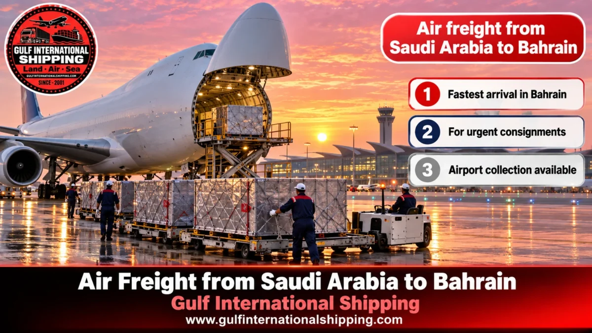 Air freight from Saudi Arabia to Bahrain