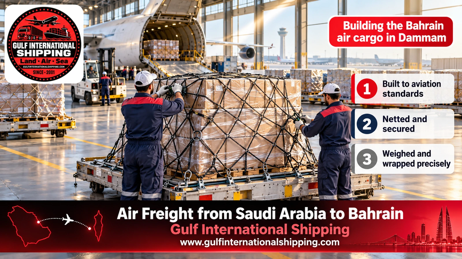 Building the Bahrain air cargo in Dammam