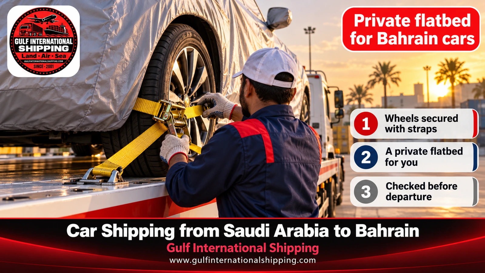 Private flatbed for Bahrain cars