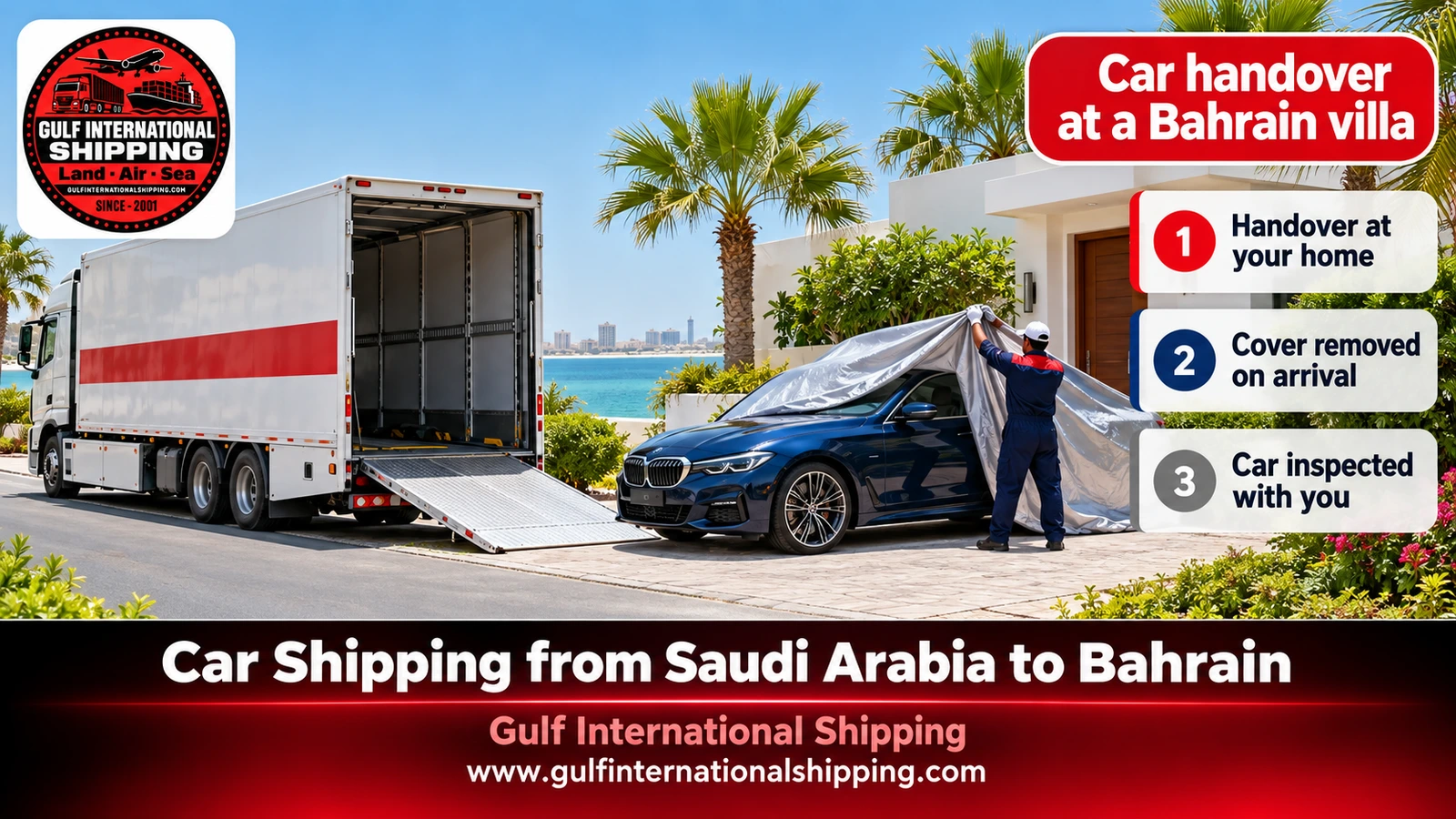Car handover at a Bahrain villa