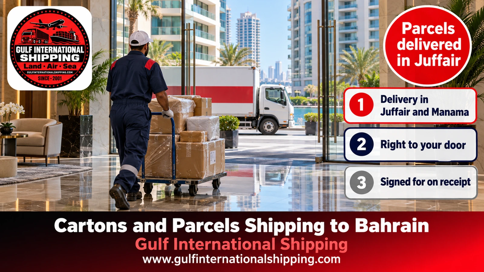 Parcels delivered in Juffair