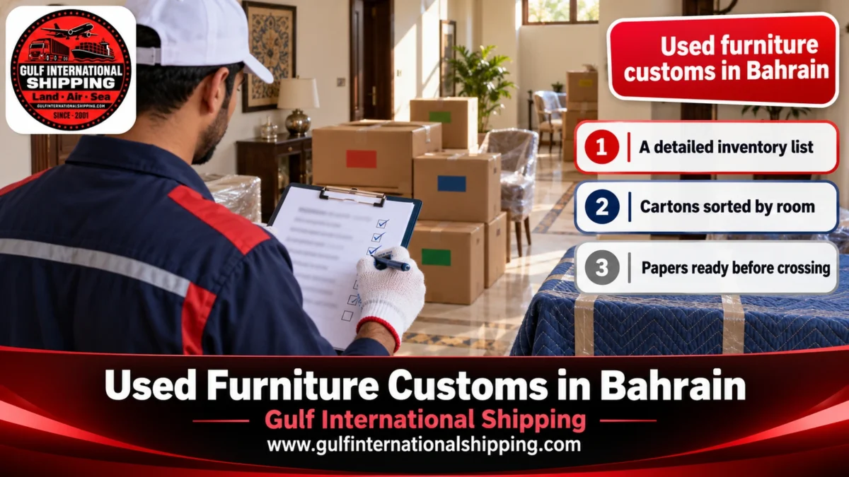 Used furniture customs in Bahrain