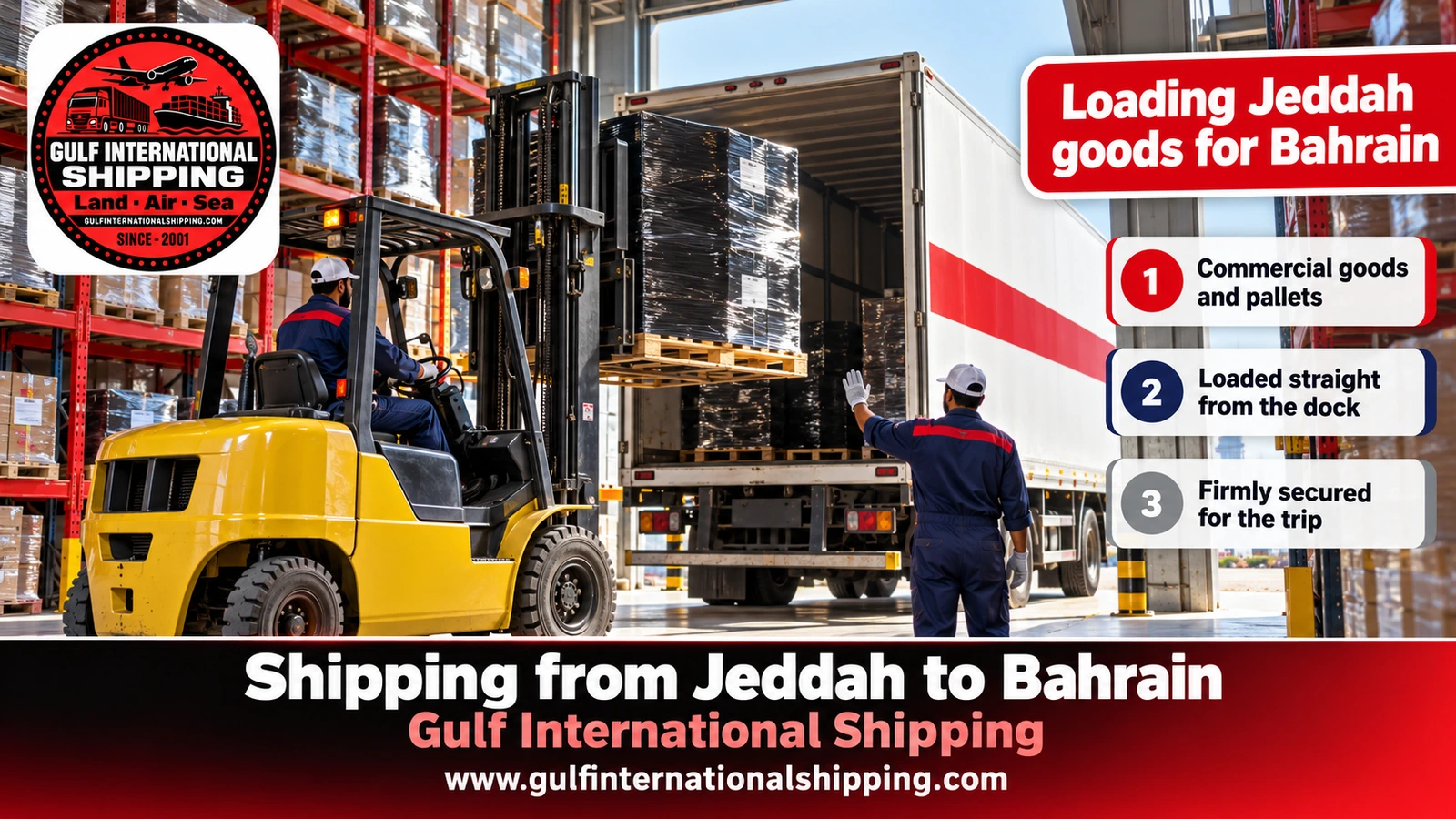 Loading Jeddah goods for Bahrain