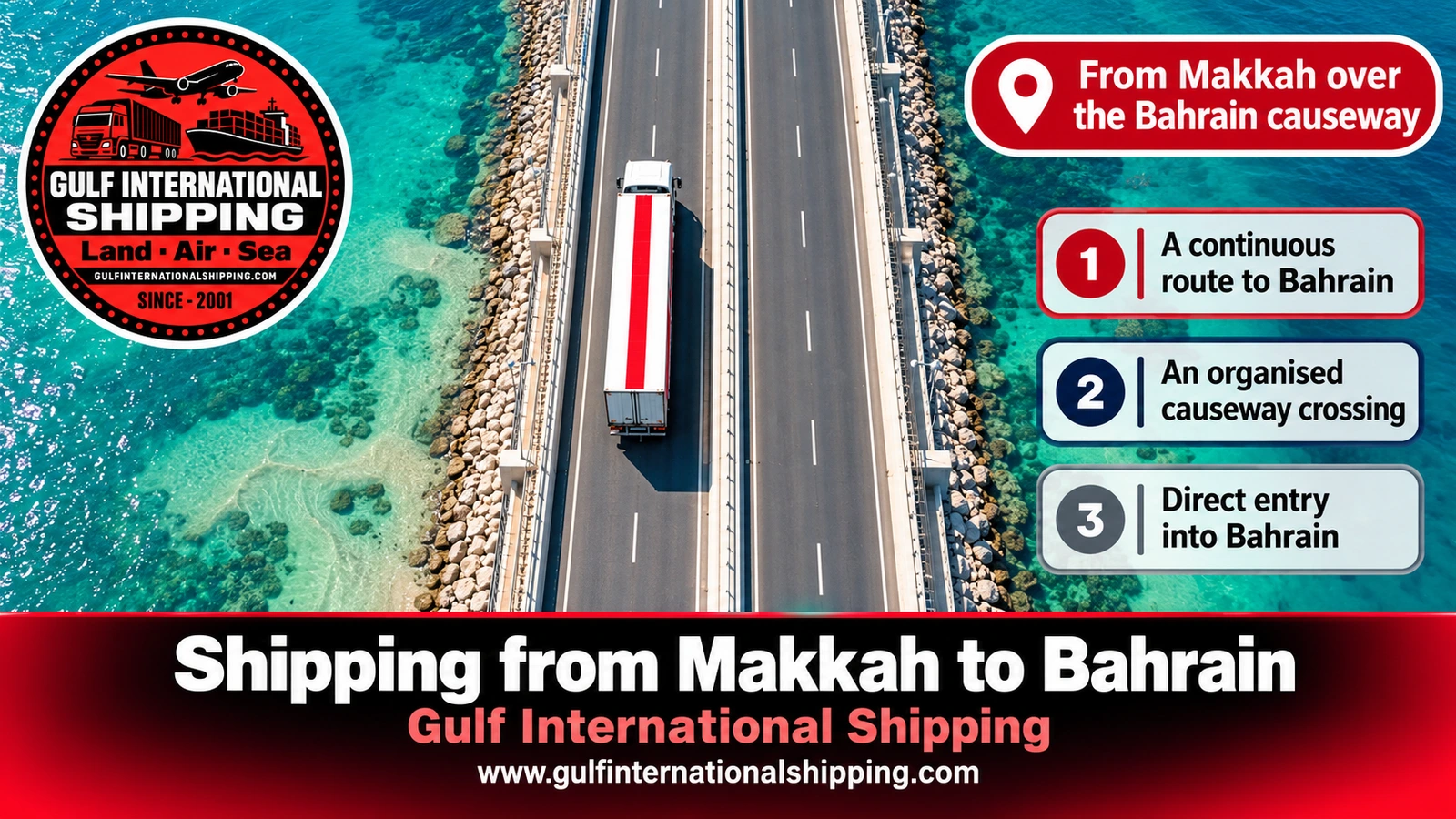 From Makkah over the Bahrain causeway