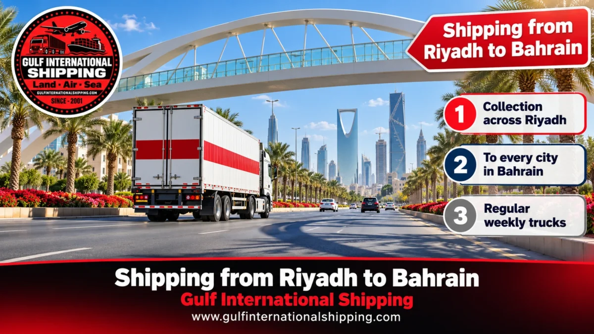 Shipping from Riyadh to Bahrain