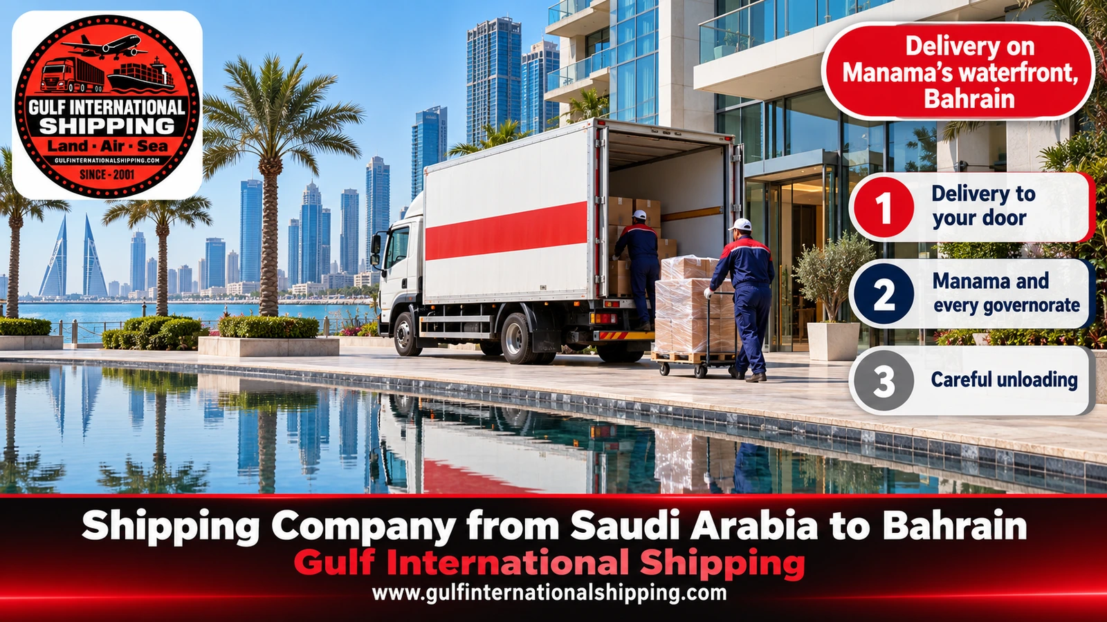 Delivery on Manama’s waterfront, Bahrain