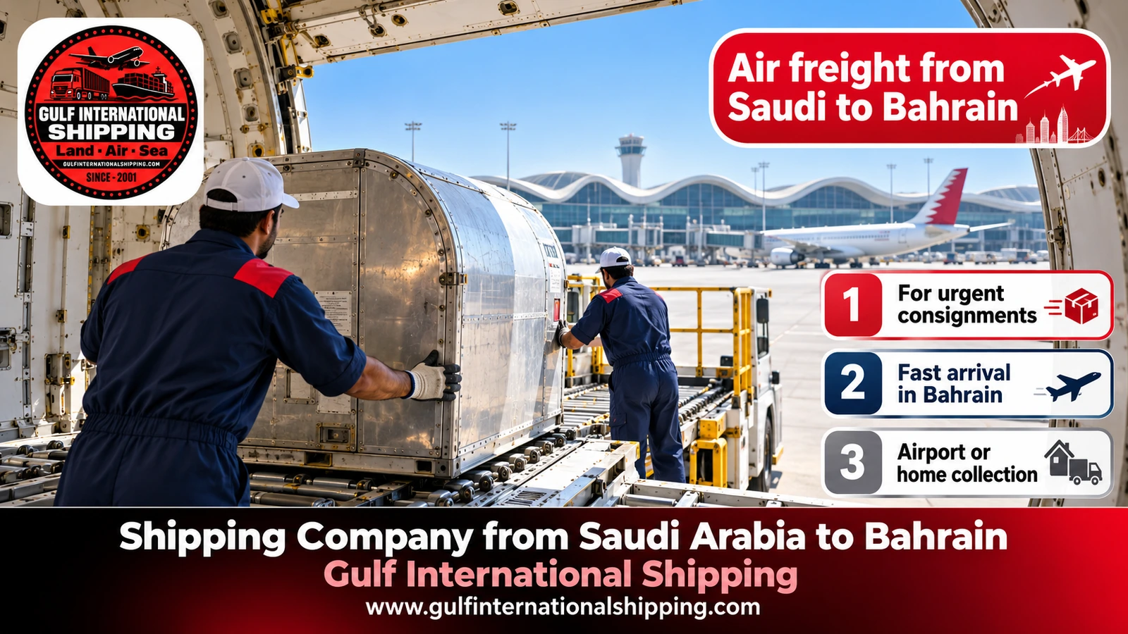 Air freight from Saudi to Bahrain
