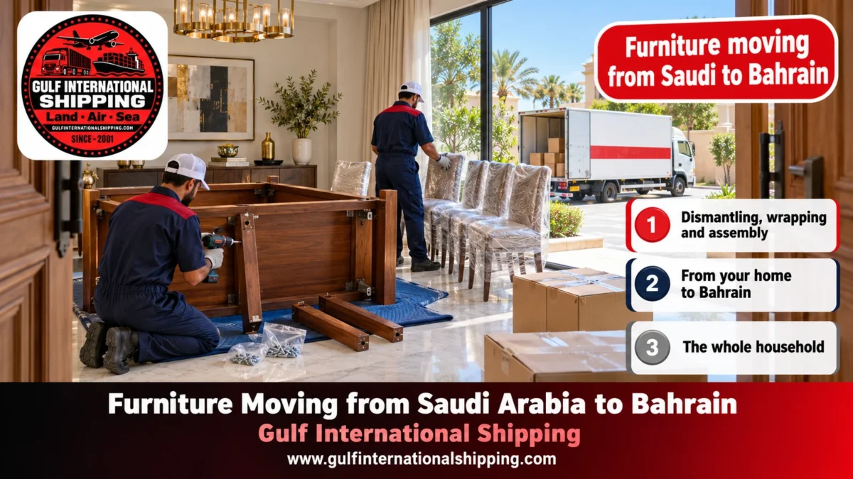 Furniture moving from Saudi to Bahrain