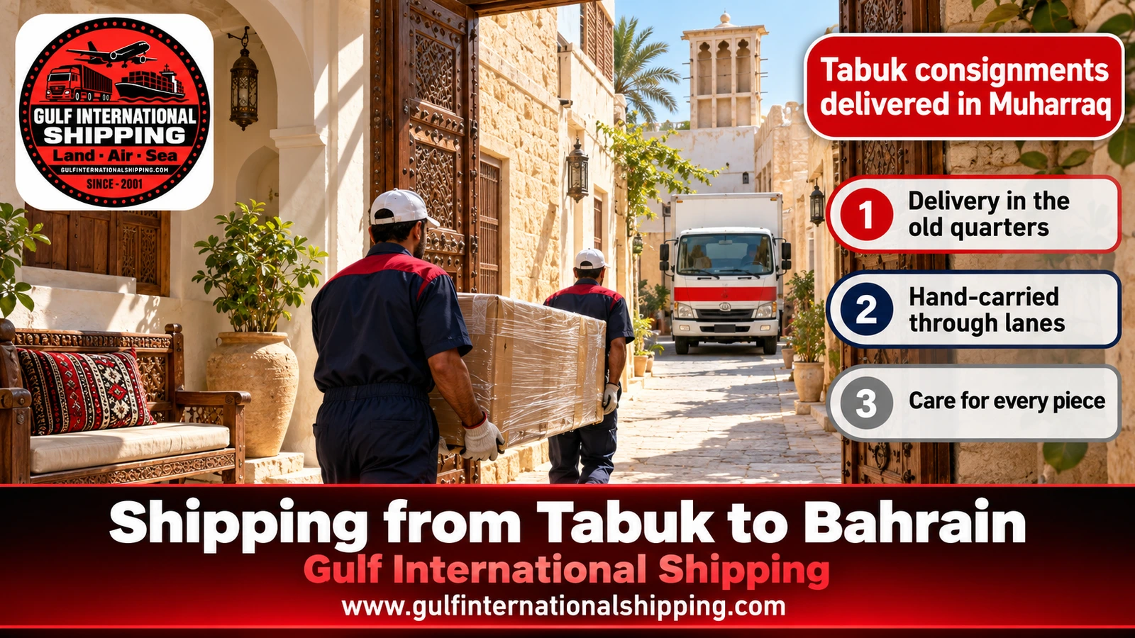 Tabuk consignments delivered in Muharraq