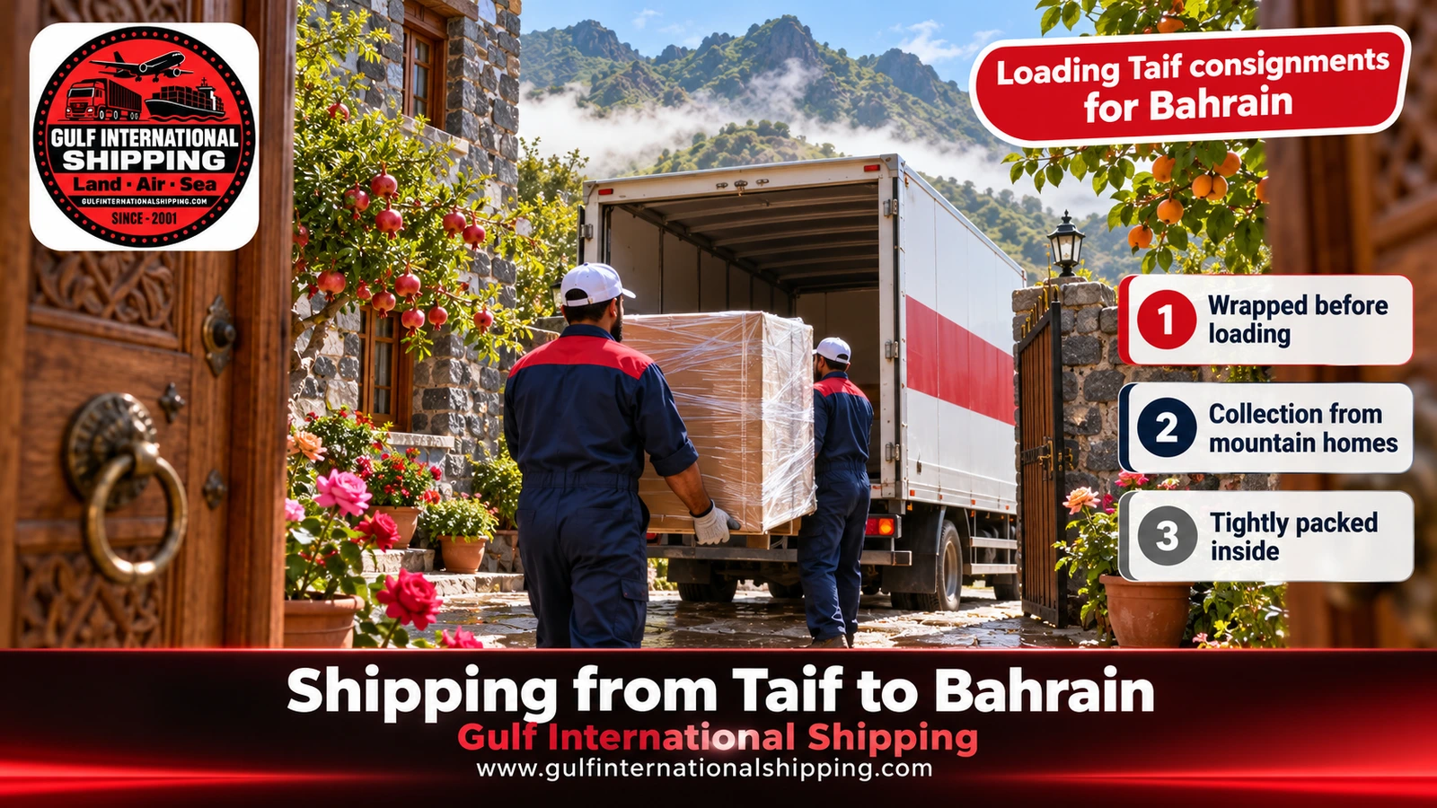 Loading Taif consignments for Bahrain
