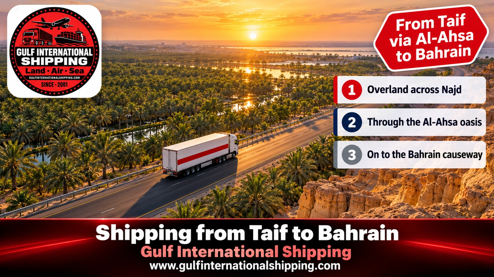 From Taif via Al-Ahsa to Bahrain