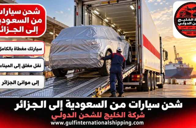 شحن سيارات من السعودية الى الجزائر شحن بحري بحاوية مغلقة للعائدين