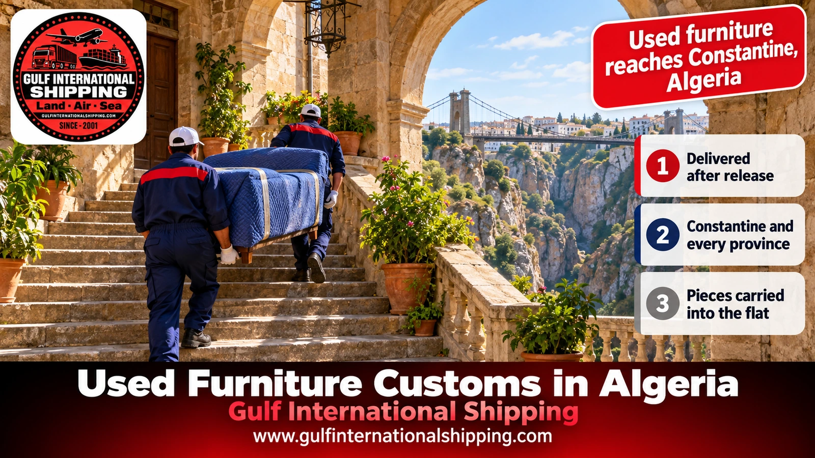 Used furniture reaches Constantine, Algeria