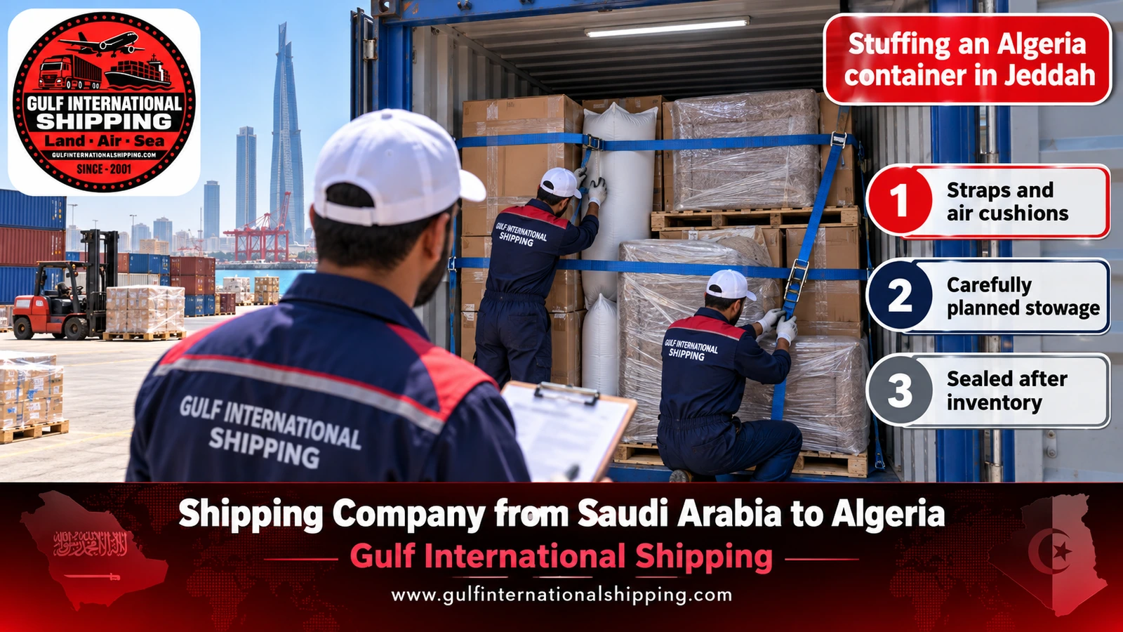 Stuffing an Algeria container in Jeddah