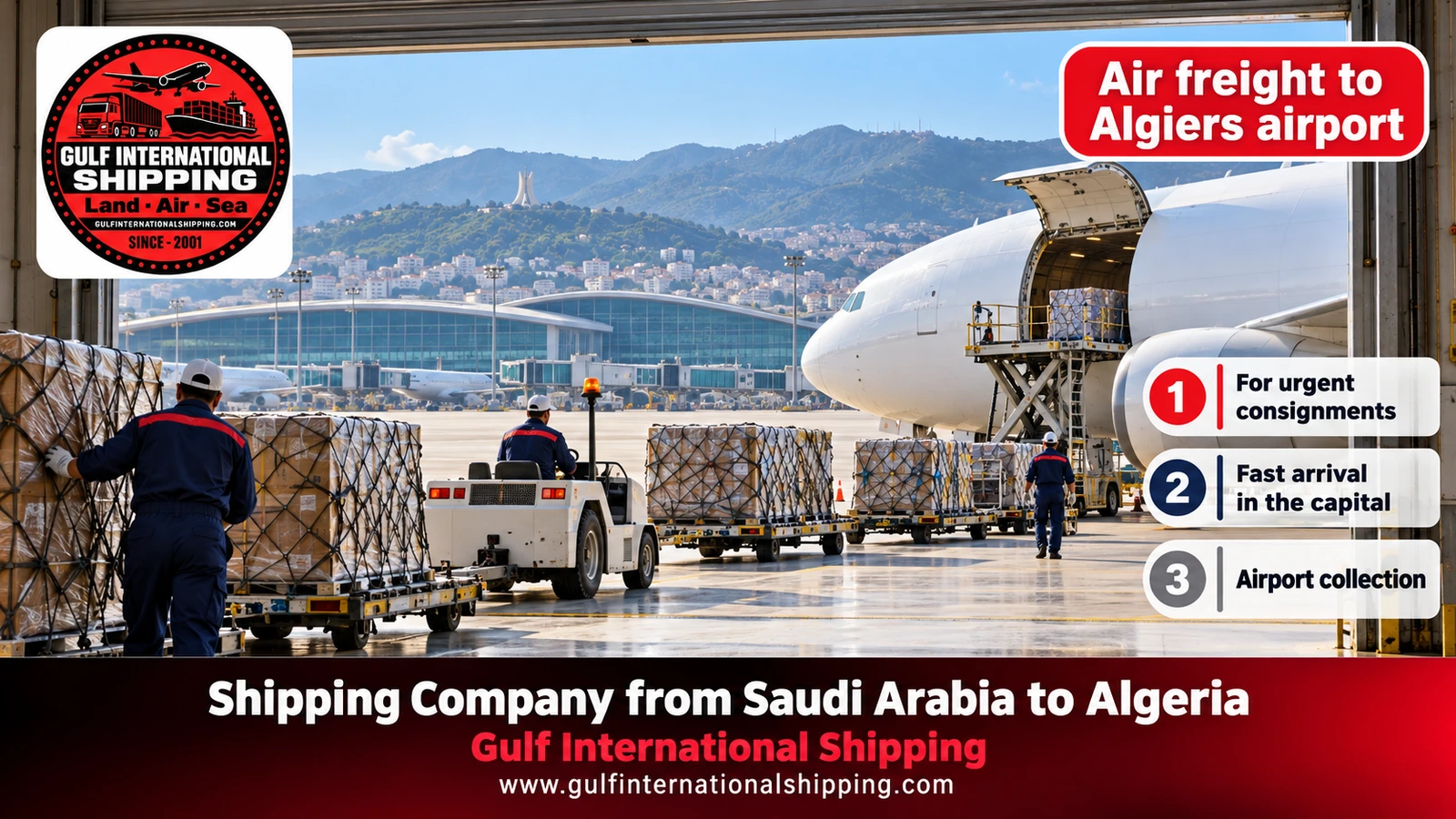 Air freight to Algiers airport