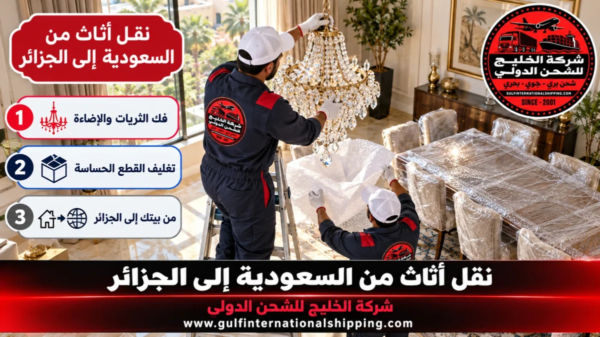 نقل أثاث من السعودية إلى الجزائر