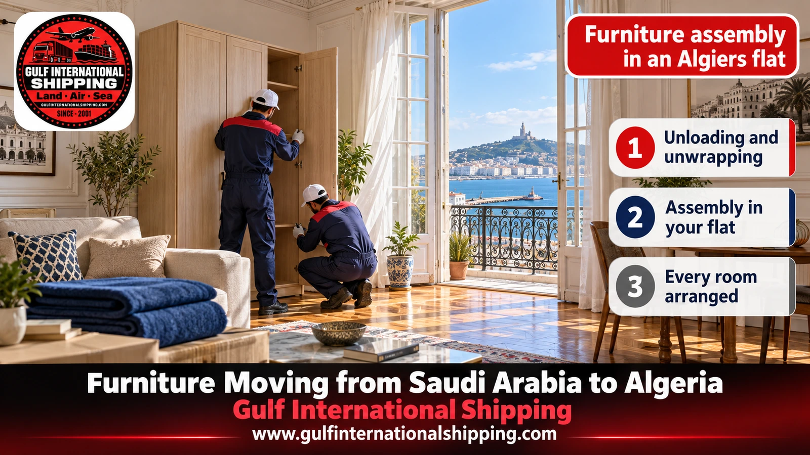 Furniture assembly in an Algiers flat