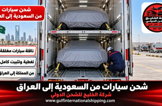 شحن سيارات من السعودية الى العراق نقل مركبات بناقلات مغلقة عبر عرعر