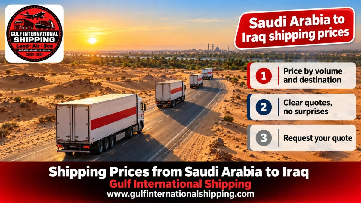 Saudi Arabia to Iraq shipping prices