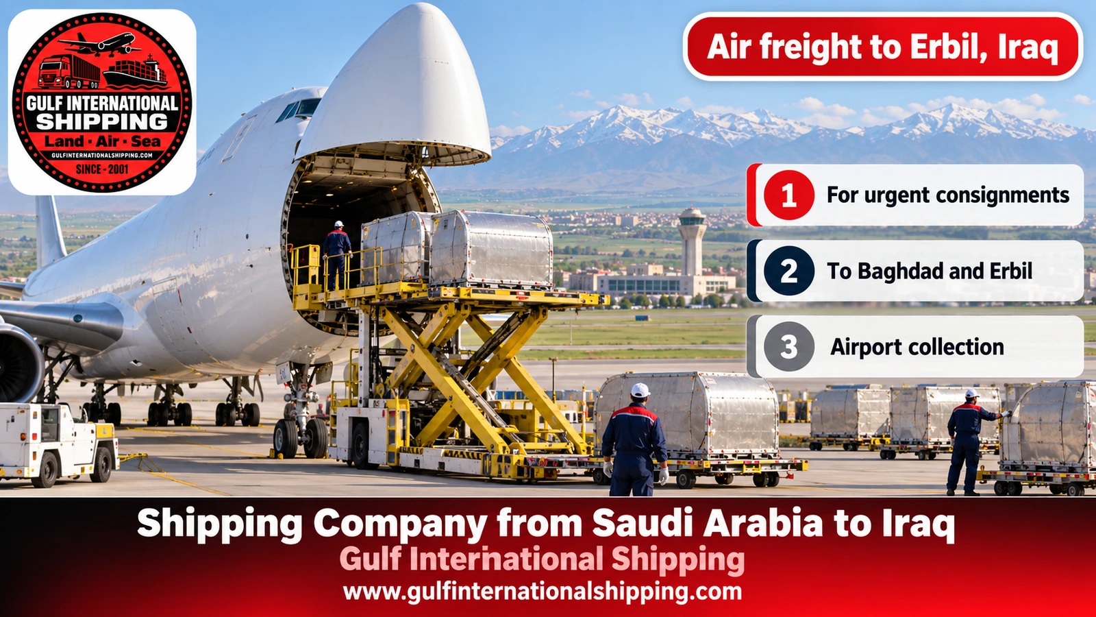 Air freight to Erbil, Iraq