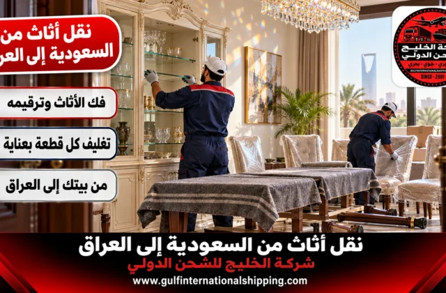 نقل أثاث من السعودية إلى العراق ترحيل منازل عبر عرعر وشحن سيارات