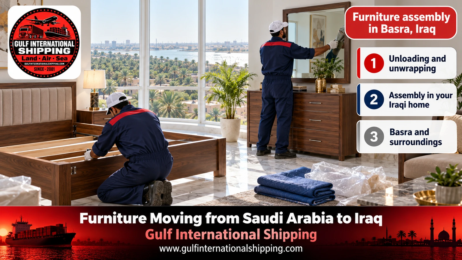 Furniture assembly in Basra, Iraq