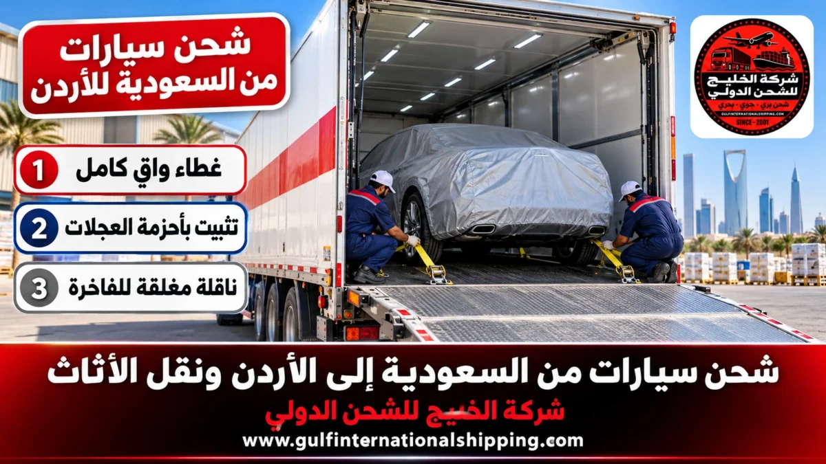 شحن سيارات من السعودية للأردن