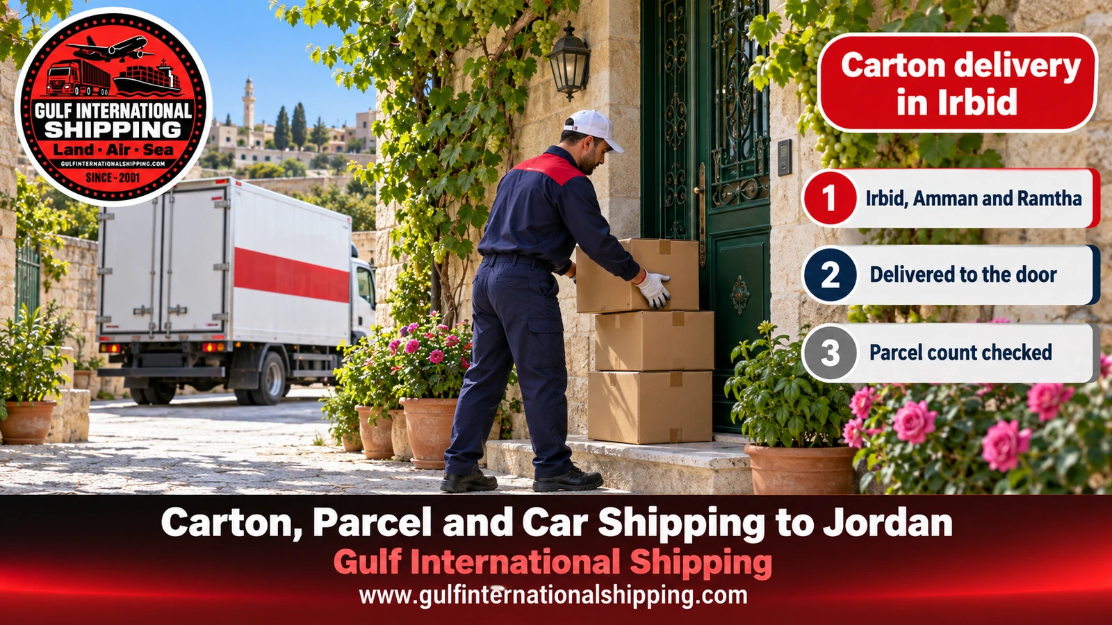 Carton delivery in Irbid