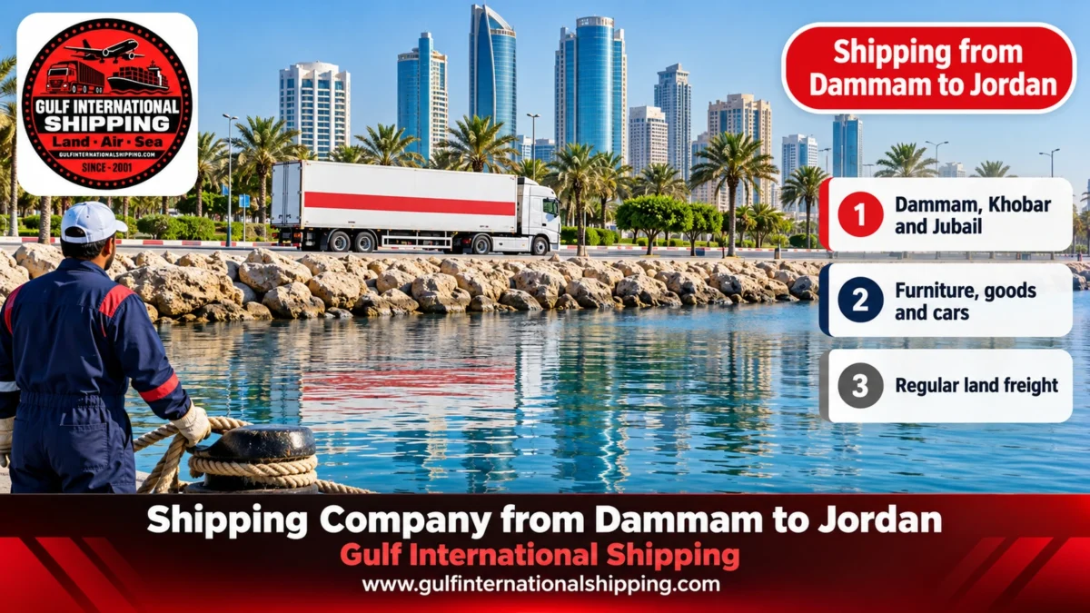 Shipping from Dammam to Jordan