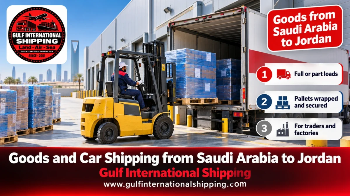 Goods from Saudi Arabia to Jordan
