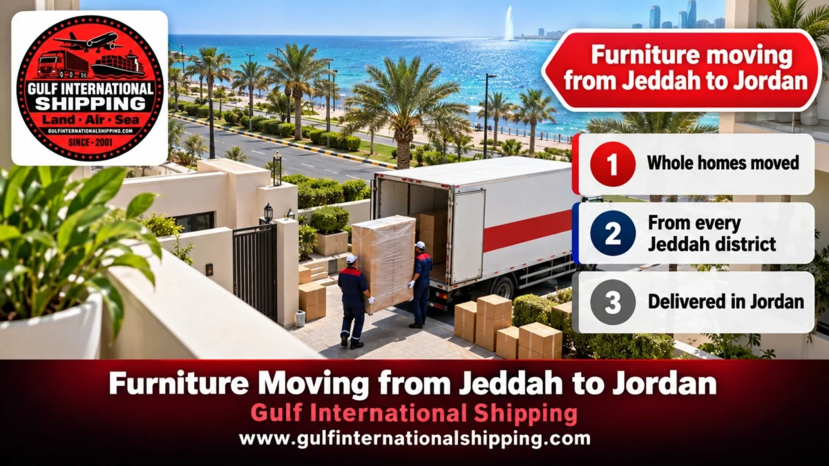 Furniture moving from Jeddah to Jordan